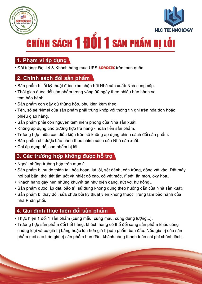 Chính sách bảo hành / Warranty Policy